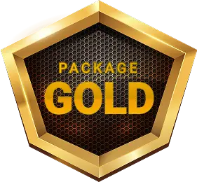 Gold Package logo for Bugsy's Pest Solutions, emphasizing essential home protection against common pests.