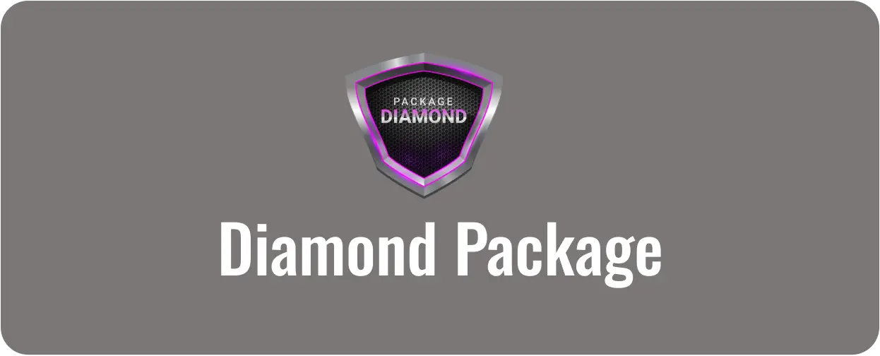 Diamond Package logo with bold text, emphasizing premium pest control services by Bugsy’s Pest Solutions.