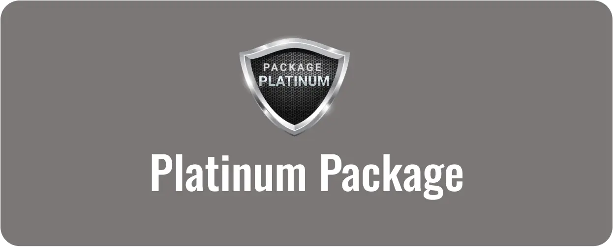 Platinum Package badge for Bugsy's Pest Solutions, emphasizing premium pest control services.