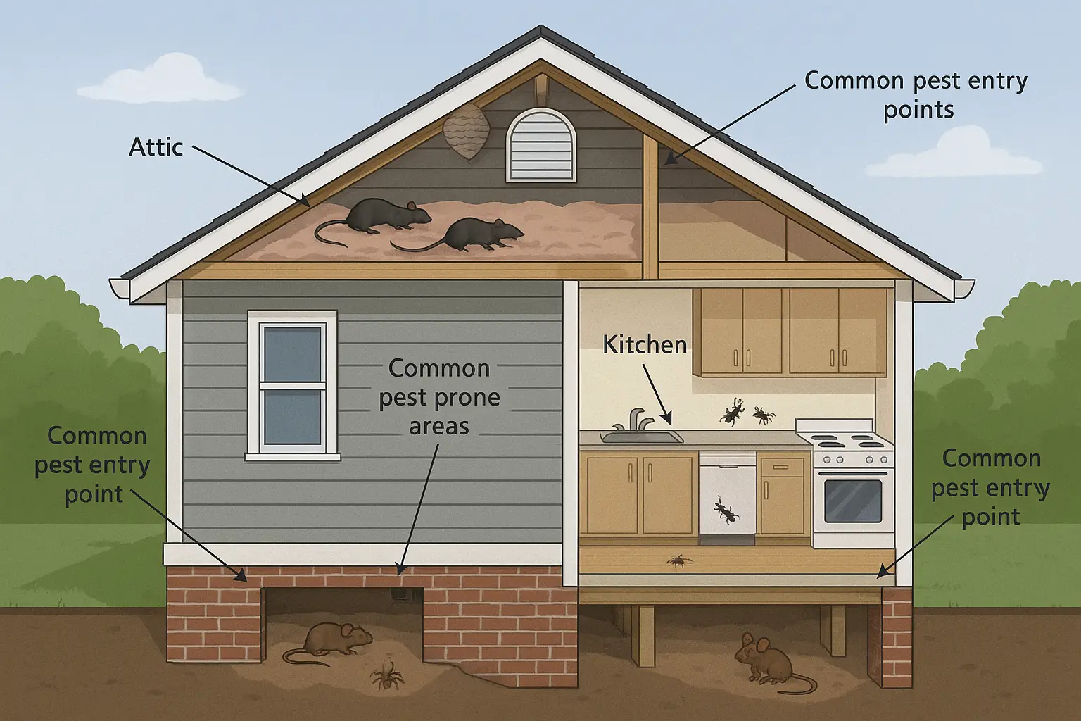 Common pest entry points in Palm Beach County homes